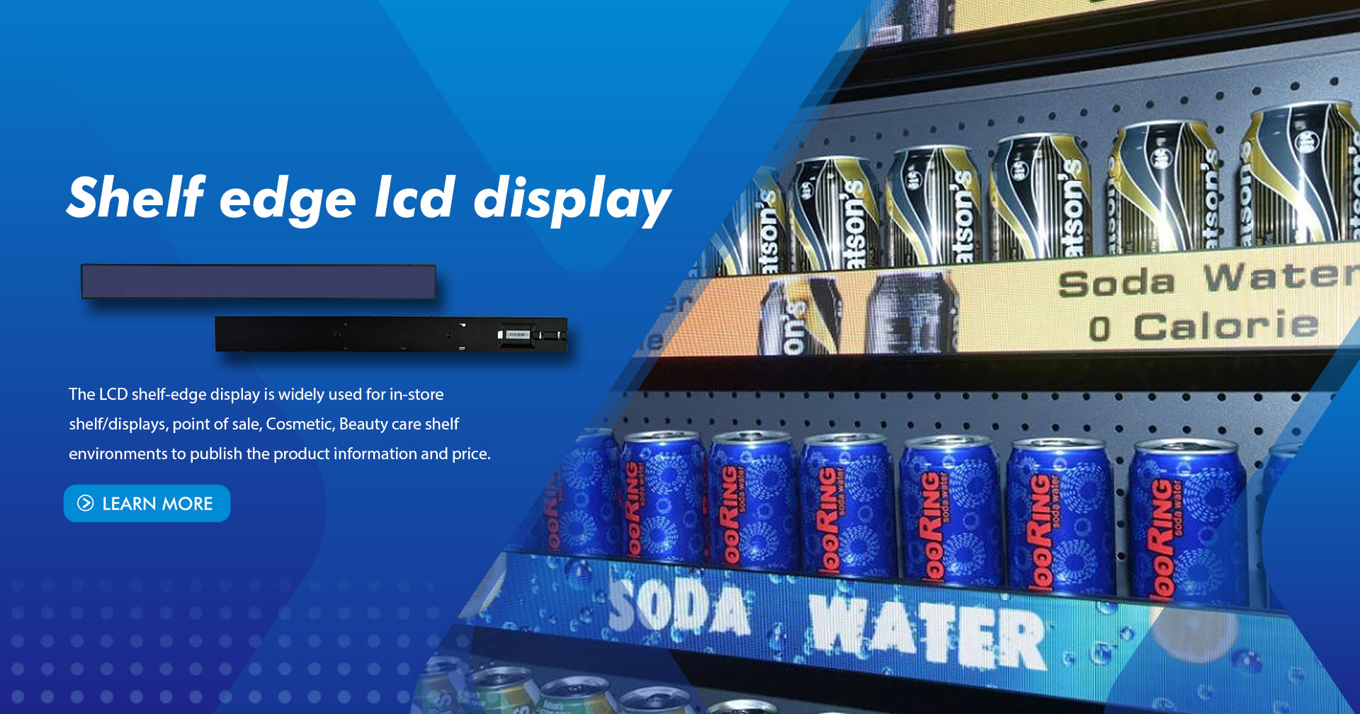 Shelf edge lcd display