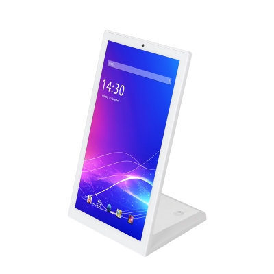 14&quot; L Shape Desktop White Display LCD Portrait Capacitive Touch Android Tablet PC for Meeting Room Hotel Bank Restaurant Retail