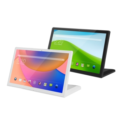 L Shape Led Light Surrounding Desktop Display Landscape LCD Touch Android OEM PC for Meeting Room Hotel Restaurant Retail