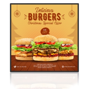 22" 33.2" Advertising Square Display LCD Wifi Android Wall Mounted Digital Advertising Interactive for Mall Retail Store Supermarket