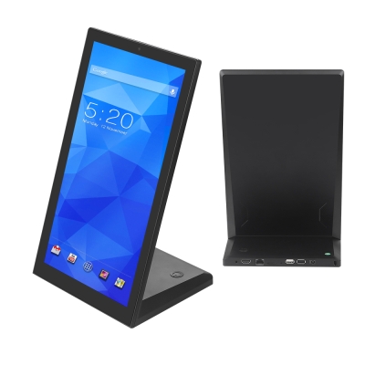 L Shape Desktop Black Display LCD Portrait Capacitive Touch Android Tablet PC for Meeting Room Hotel Bank Restaurant Retail