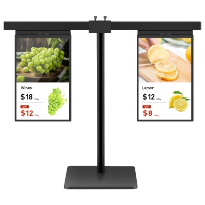 LCD Price Tag with Stand Different Contents Double CPU Display Android Wifi Full HD CMS